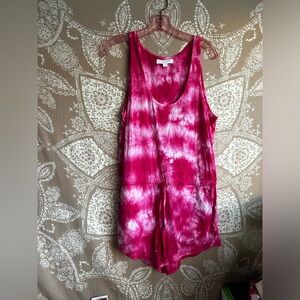 SALE Spiritual Gangster Perfect Tie Dyed Romper Pink Size Medium